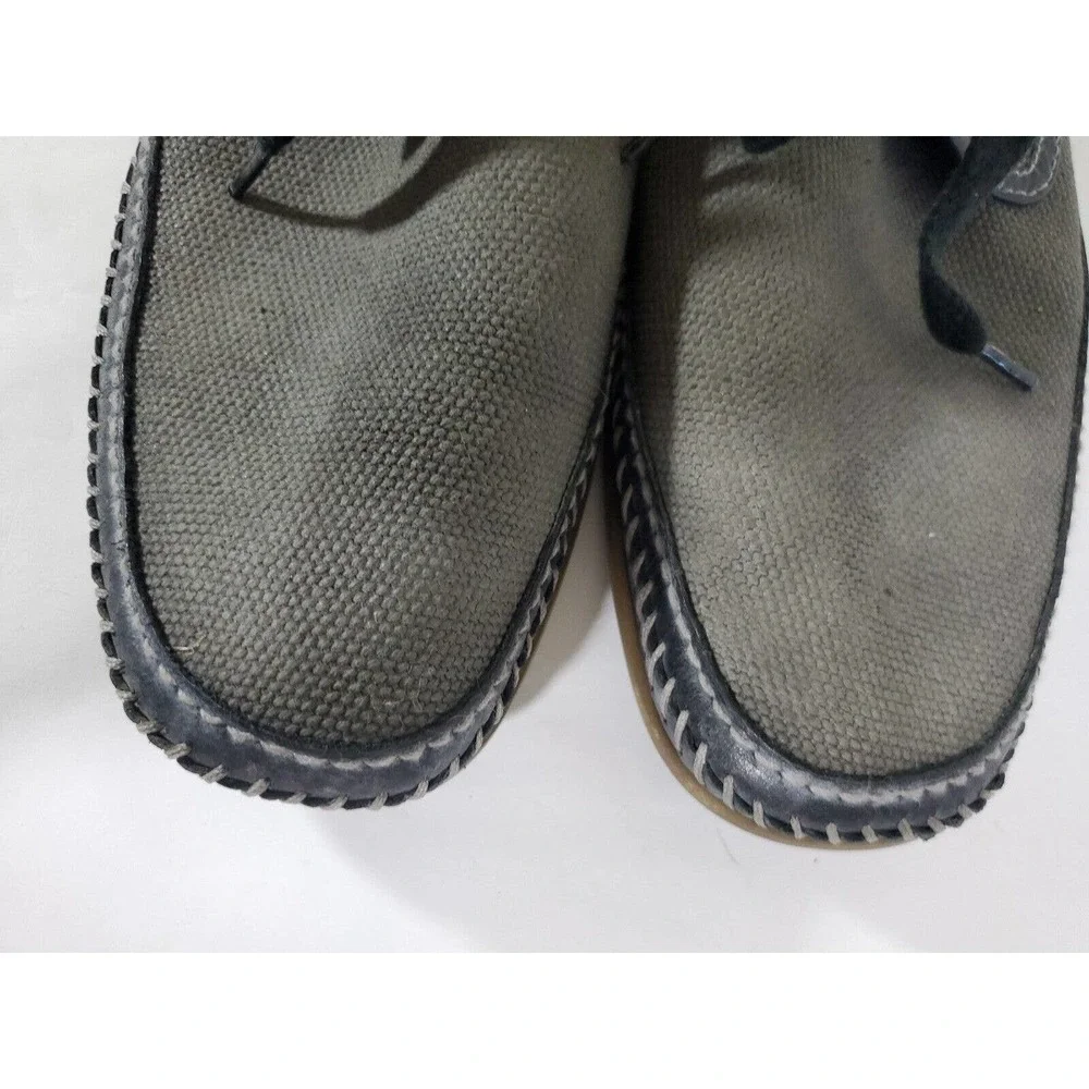 John Varvatos Gray Lace Up Hipster Chukka Ankle Rubber Sole Size 9.5 Ankle Boots